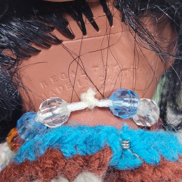 Vintage Native indigenous doll Regal Toy Canada open close eyes crochet dress - Picture 9 of 9